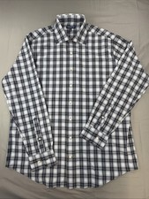 Peter Millar Crown Crafted Lightweight Button Down Plaid Shirt Men Xl