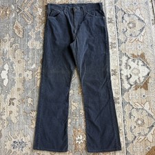 VTG 70s Levis Corduroy 517 Pants Mens 32x30 Blue Talon Zipper Flared Leg USA
