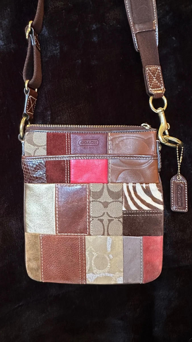 バッグ Coach patchwork suede leather bag y2k Coach Patchwork Suede Exterior Small Bags & Handbags for Women for