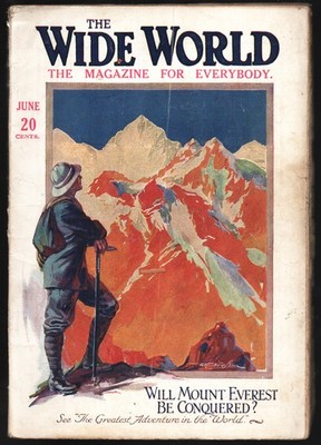 Wide World 6/1921-Mt Everest cover by W.S. Nicolson-Escape from Sing Sing Prison