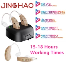 JINGHAO BTE Rechargeable Hearing Aids - Sound Amplifier Device