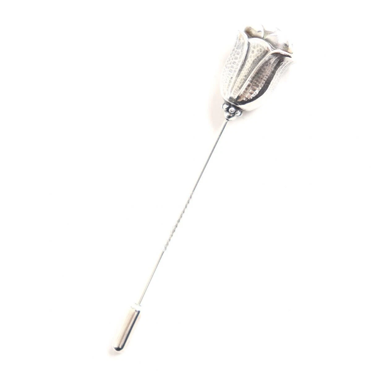 2007 Georg Jensen Tulip Pin Brooch Sterling Silver 925 Denmark Heritage Good