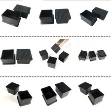 Square Rectangular Silicone Chair Leg Caps Table Cover Feet Pads Floor Protector
