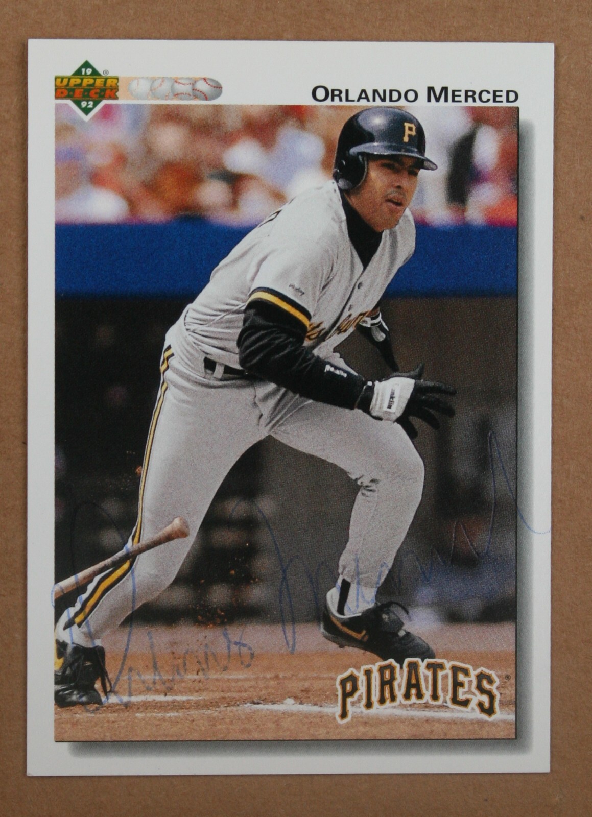 AUTOGRAPHED - Orlando Merced Upper Deck #517 Pittsburgh Pirates 1992