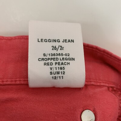 so  Gap 1969 Women's Legging Jean Size 26 / 2R Red Peach | eBay