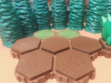 Heroscape Custom Terrain Bases 5x 1-hex - Create Own Terrain