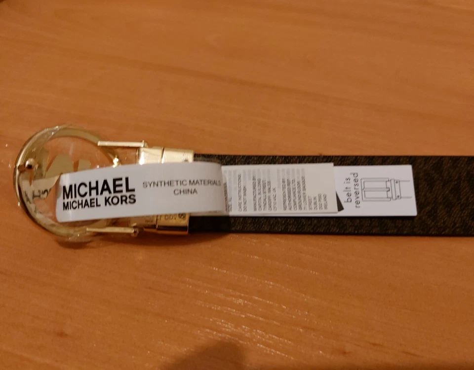 Cinturon Mujer Michael Kors Reversible XL Nuevo New Dark Brown Original - Imagen 3 de 4