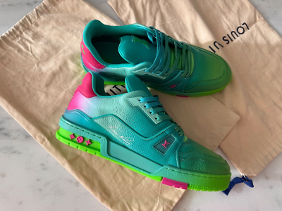 Louis Vuitton Trainer 1A9TRU Green Ombre LV8 size by Virgil Abloh