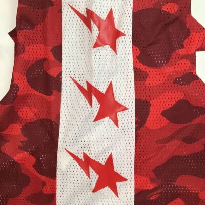 BAPE × champion Red camo basketball tank top A Bathing Ape Size L