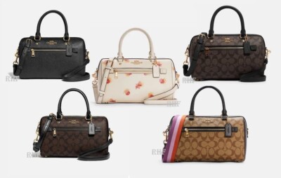 Coach Rowan Satchel In Signature Canvas NWT