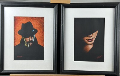 Zwei (2) Graham McKean, original signierte & gerahmte Portraitgemälde