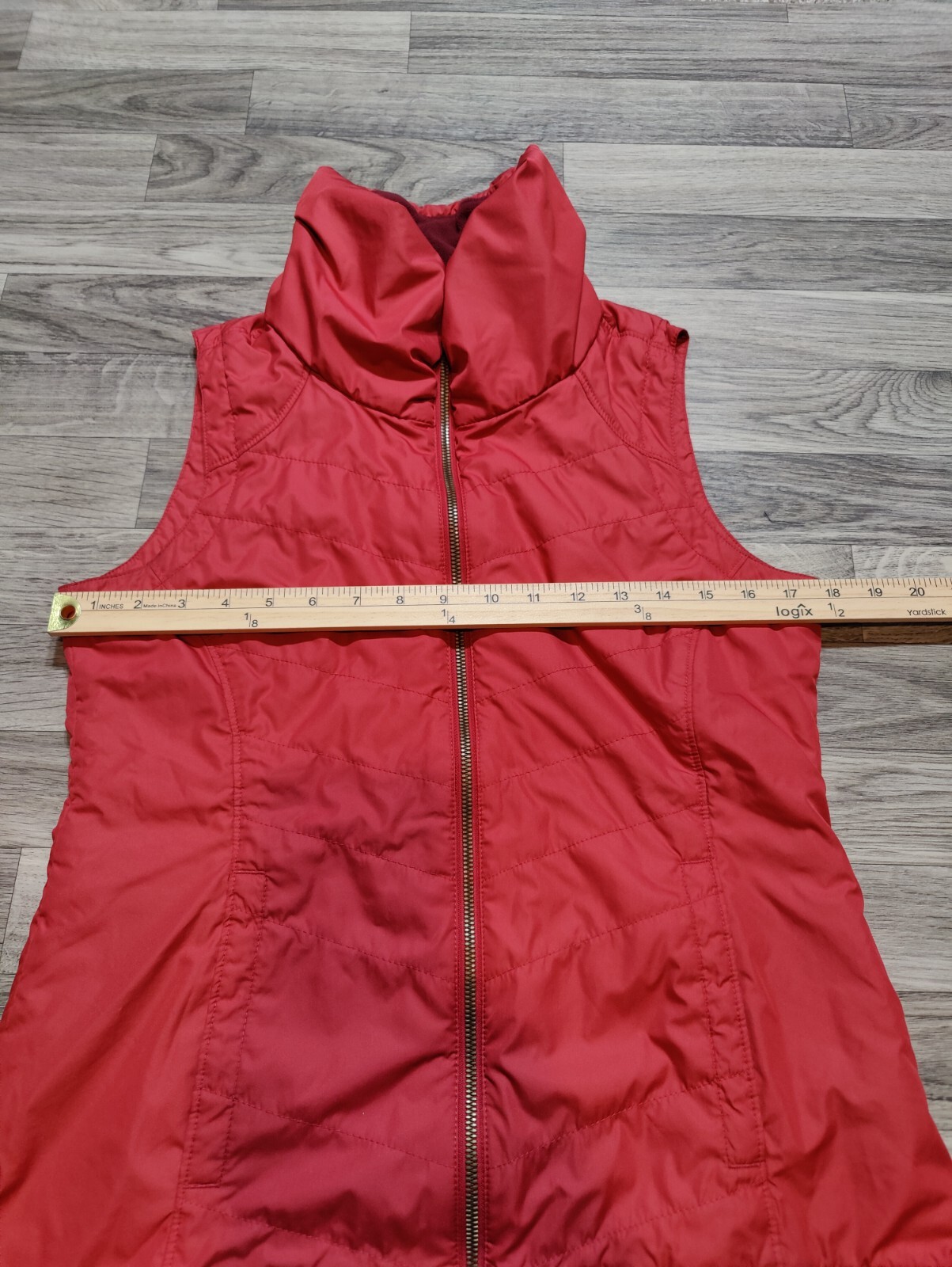 Columbia Ruby Red/Maroon Lined Full Zip Fleece Li… - image 4
