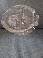 Vintage 10" Französisch Arcoroc Glas Fisch Servierplatte Platte