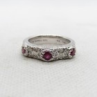 Cubic Zirconia Ring Size 7.5 K7242 Judith Ripka Sterling Silver 925 Pink