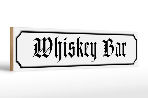Holzschild Alkohol 46X10 Cm Whiskey Bar Kneipe Pub KüChe Deko Schild Wooden Sign-image