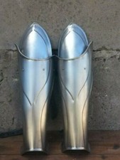 Medieval Steel Greaves Leg Armor Elf Pair LARP Fantasy PROTECTION Metal