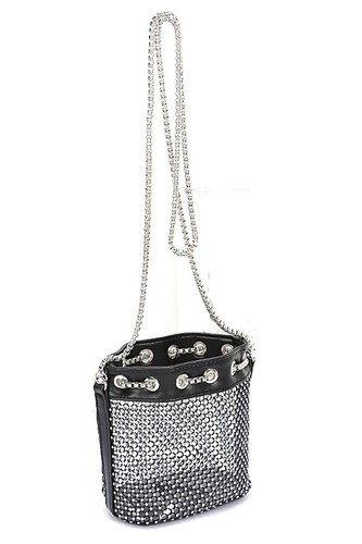 BNWT Small Crossbody Rhinestone Mesh Party Swing Bag - Picture 6 of 8