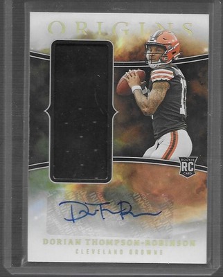 Dorian Thompson-Robinson 2023 Panini Origins Rookie Jumbo Patch Auto SP Browns