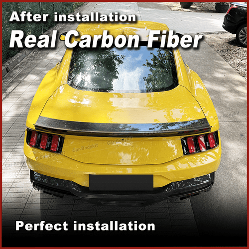 Fit For Ford Mustang Dark Horse 2024UP REAL CARBON Rear Trunk Spoiler Boot Wing  - Bild 3 von 12
