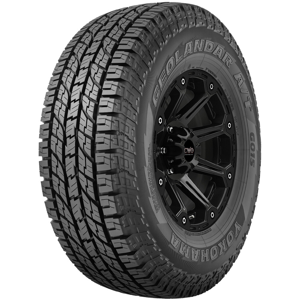 (QTY 2) 285/45R22 Yokohama Geolandar A/T G015 114H XL Black Wall Tires