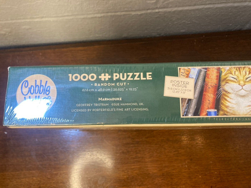 Cobble Hill 1000 Piece Geoffrey Tristram  MARMADUKE  Random Cut Puzzle Cat New - 第 7/8 張圖片