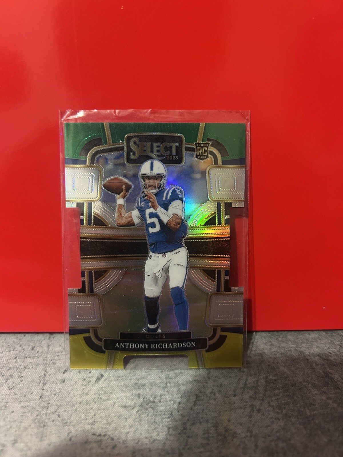 2023 Panini Select  Concourse Red & Blue Prizm Die-Cut #43 Anthony Richardson RC