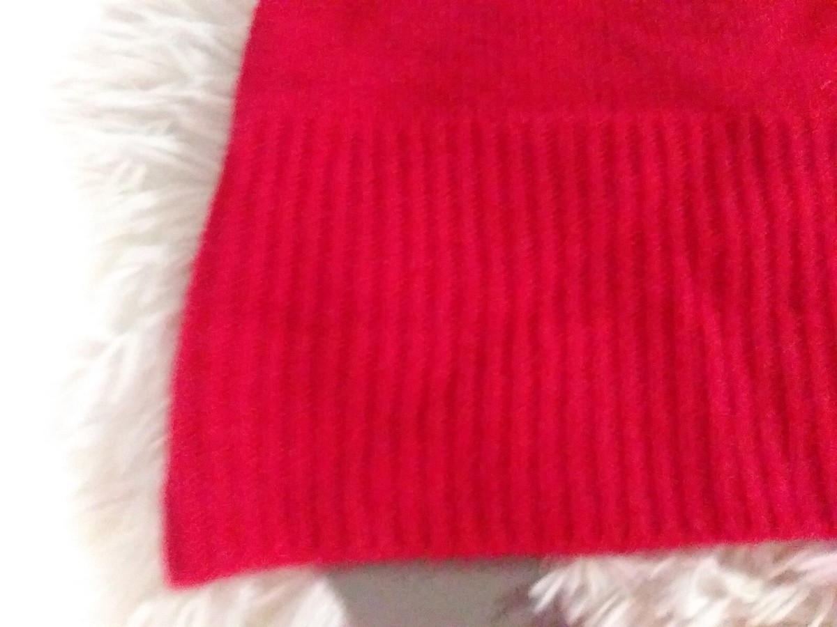 NORDSTROM RACK Beanie NWT 100% Cashmere Red Ribbed | eBay