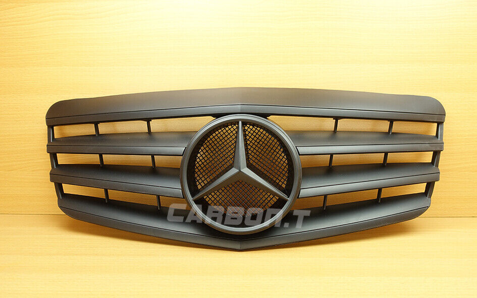 ABS Mist Black Front Grille 4-Fin For Mercedes Benz E-Class W211 2007-2009