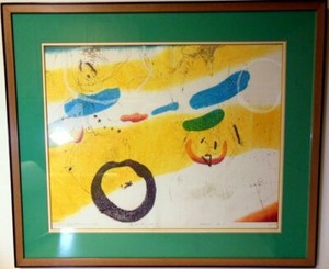 RARE MUSEUM JAPAN Hideo HAGIWARA Signed Woodblock Art Print Clown 1969 Circus