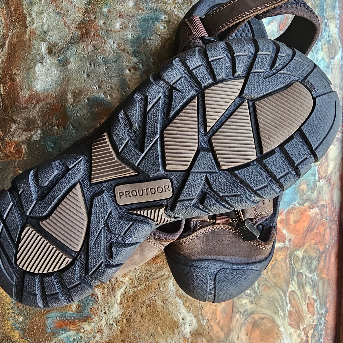 Proutdor Men's Closed Toe Waterproof Hiking Sandals Size 9-9.5