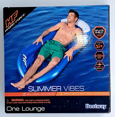 Bestway Hydro-Force Inflatable Lounge Summer Vibes Float NEW In BOX, FAST SHIP