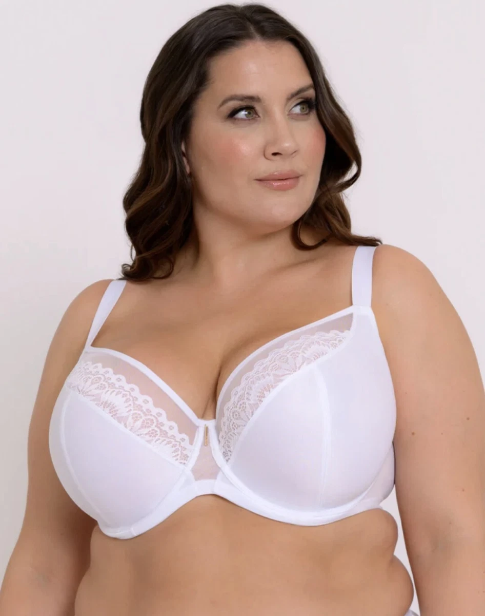 Brand New Adella Hera Plunge Bra White Size 42G