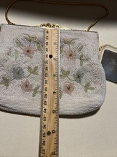 Vintage Beaded Handbag W/ Original Mirror EB284