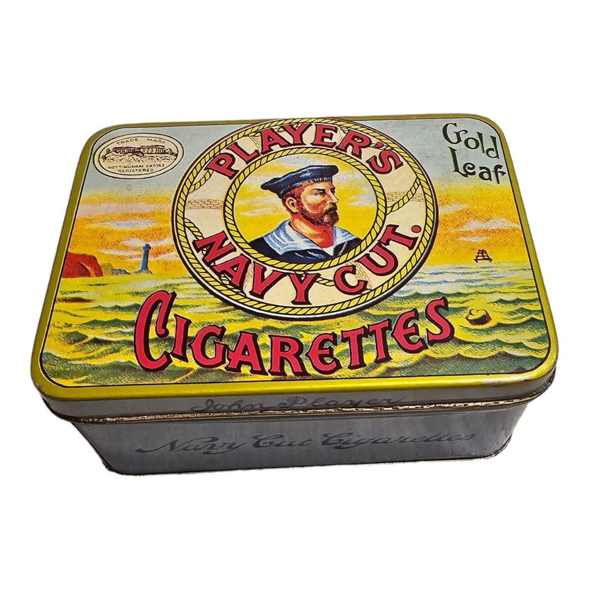 vintage players navy cut cigarette tin Vintage Players Navy Cut Canister Tin Advertising Collectable