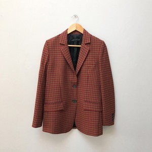 red check blazer womens