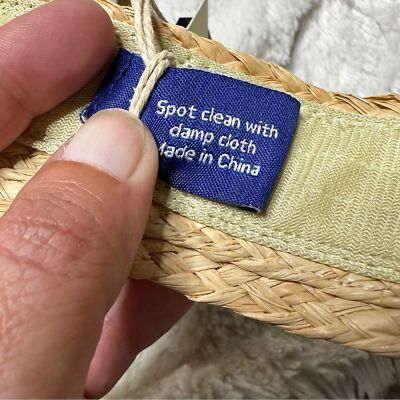 NWT Revolve Hat Attack Raffia Straw Adjustable Pocket Visor Natural Women’s OS s-l1200.jpg main image 3
