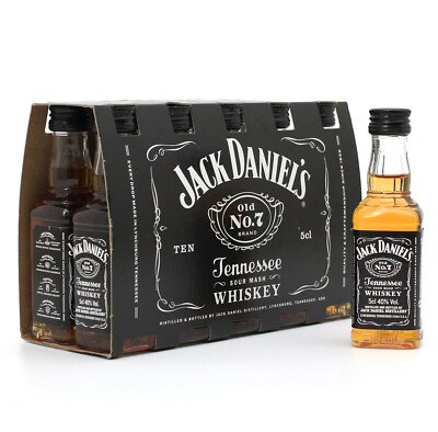 Geschenk-Pack 10 x Jack Daniels Old 5cl Miniatur PET-Flaschen