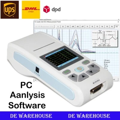 CONTEC Elektrokardiograph Signal-Kanal-EKG-Gerät ECG90A Echtzeit-Drucker Herz-Tests