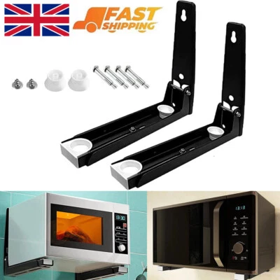 Heavy Duty Adjustable Stretch Oven Shelf Microwave Bracket Wall Mounted Rack UK