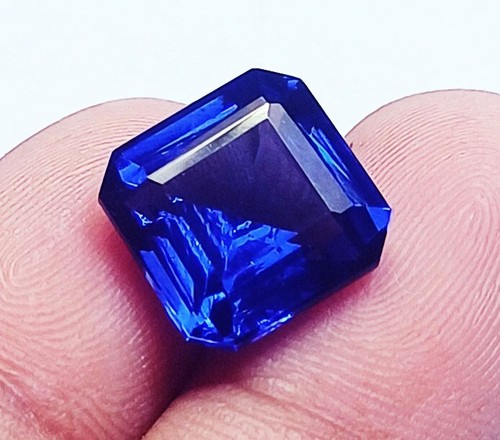 Natural Blue Sapphire 10.05 Ct Octagon Shape Loose Gemstone Certified - Picture 3 of 4