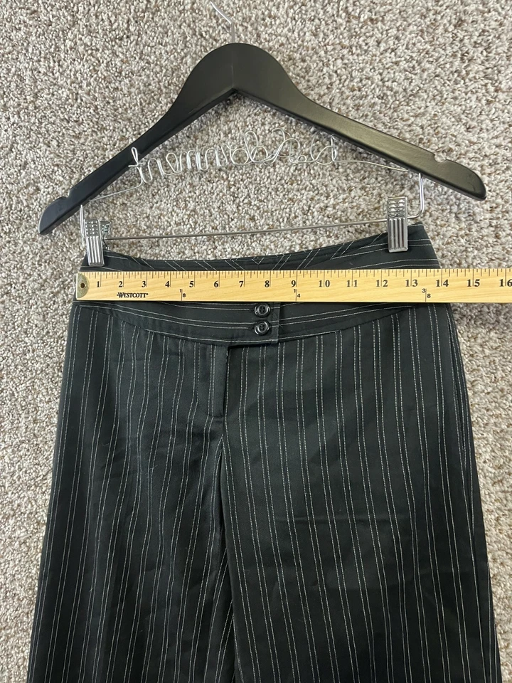 Pantalones cortos para mujer White House Black Market talla 0 negros a rayas pierna ancha Foto 4 de 4