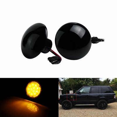 Range Rover Amber Drl Sidelight Indicator Repeater Amber LED Light Lamp For Range Rover L322 ...