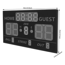 LED Scoreboard for Baseball Games, Portable Electronic Digital Scoreboard