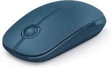 Wireless Mouse,2.4G Slim Portable Computer Mice with Nano Receiver-Sapphire Blue