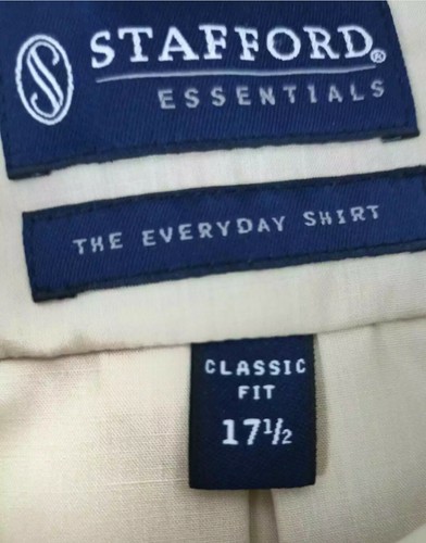Stafford Essential Classic Fit taglia 171/2 55% cotone 45% poliestere. - Foto 8 di 10