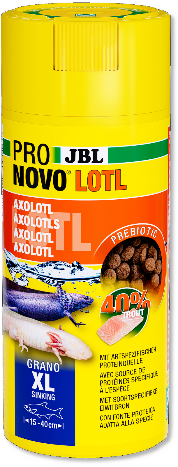 JBL Pronovo Lotl Grano XL 250ml Futter für Axolotl und Molche von 15