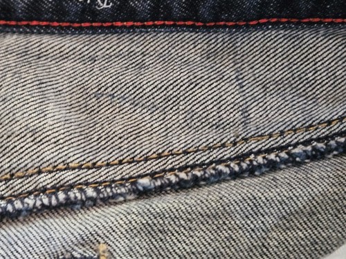 Gap 1969 Medium Wash Distressed Limited Edition Denim Mini Skirt Sz Large - Picture 11 of 13
