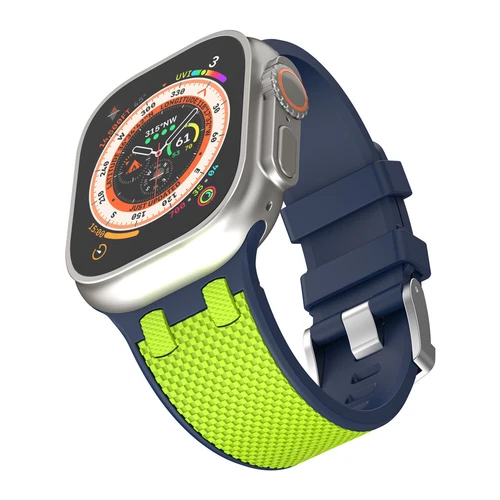Rubber Sport Band Silicone Strap for Apple Watch 9 8 7 6 5 SE Ultra 2 44/45/49mm - Picture 4 of 40