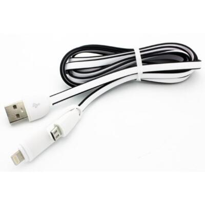 USB CABLE 2-IN-1 CHARGER POWER CORD BRAIDED WIRE SYNC for PHONES & TABLETS