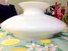 Antique Milk Glass Modern Shape Lamp Shade Hurricane 6.75" Fitter Space Age